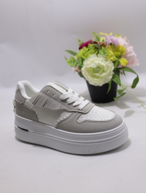 Buty sportowe damskie na płaskim (36-41) 6863 WHITE