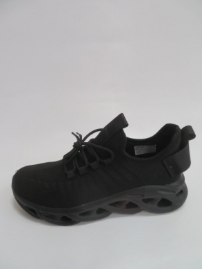 Buty sportowe damskie na płaskim (36-41) B2 BLACK/BLACK
