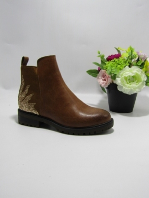 Botki damskie na płaskim (36-41) F6122 CAMEL