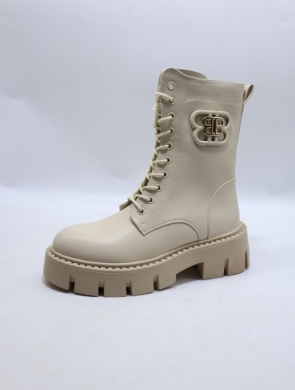 Botki damskie na płaskim (36-41) DE833 BE/PU