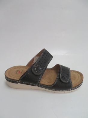 Klapki damskie na płaskim (36-41) 1107 BLACK