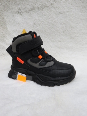 Botki chłopięce ocieplane (28-31) H329 BLACK/ORANGE