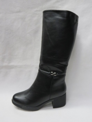 Kozaki damskie ocieplane na obcasie (36-41) G3555G BLACK