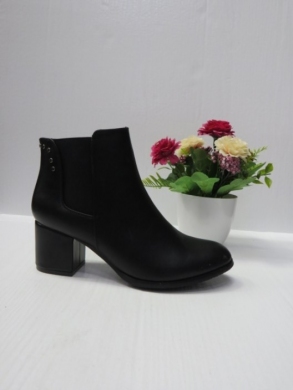 Botki damskie ocieplane na obcasie (36-41) B8313PU BLACK