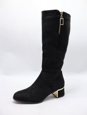 Kozaki damskie na obcasie (36-41) 6912 BLACK