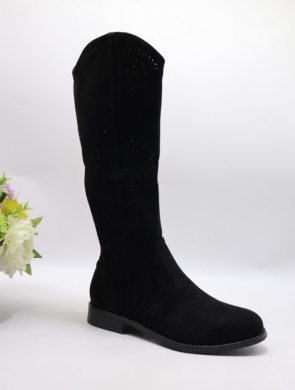 Kozaki damskie na płaskim (36-41) H191 BLACK