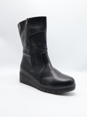 Kozaki damskie ocieplane na płaskim (36-41) 885-11 BLACK