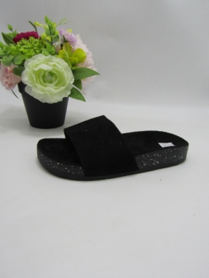 Klapki damskie na płaskim (36-41) DZ901A BLACK