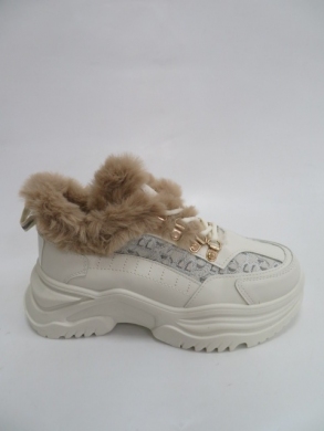 Sneakersy damskie ocieplane niskie (36-41) 211 BEIGE