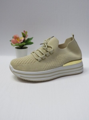 Buty sportowe damskie na koturnie (36-41) EV-28 BEIGE