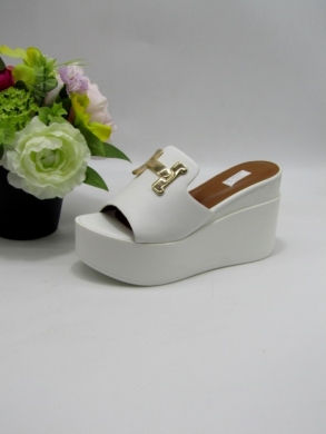 Klapki damskie na koturnie (36-41) FD005 WHITE