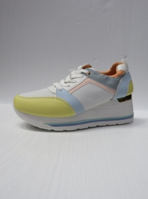 Buty sportowe damskie na koturnie (36-41) K2203 YELLOW