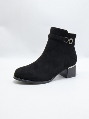 Botki damskie ocieplane na obcasie (36-41) H2451 BLACK