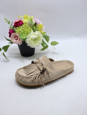 Klapki damskie na płaskim (36-41) 9716 KHAKI