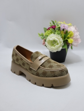 Mokasyny damskie na płaskim (36-41) YDF-40 KHAKI