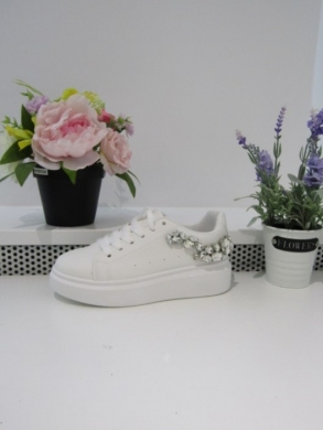 Buty sportowe damskie na płaskim (36-41) 7535 WHITE