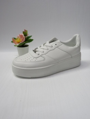Buty sportowe damskie na płaskim (36-41) BO026-47 WHITE