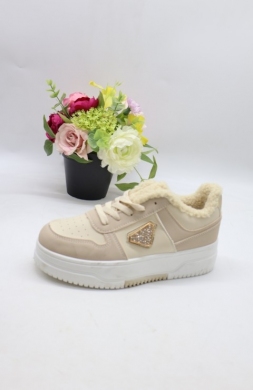 Buty sportowe damskie na płaskim (36-41) LL1980 BEIGE