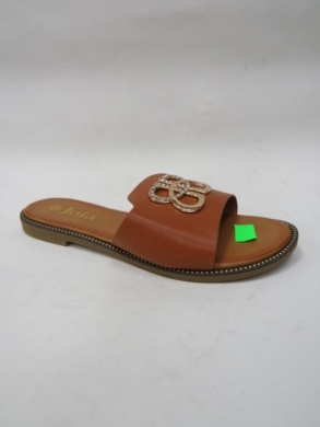 Klapki damskie na płaskim (36-41) W-97 CAMEL
