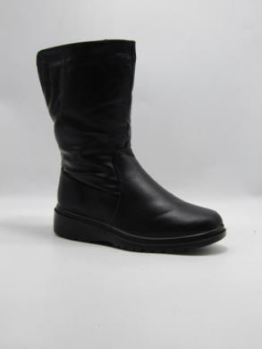 Kozaki damskie ocieplane na płaskim (37-42) 22T64-1 BLACK