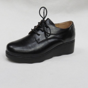 Półbuty damskie na koturnie (36-41) C20-7257 BLACK