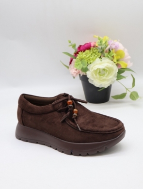 Półbuty damskie na płaskim (36-41) JML255 BROWN