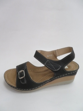 Sandały damskie na koturnie (36-41) 61686 BLACK