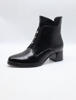 Botki damskie ocieplane na obcasie (36-41) YCC-153 BLACK