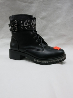 Botki damskie na płaskim (36-41) 22-219 BLACK
