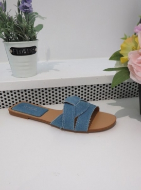 Klapki damskie na płaskim (36-41) THS-99 BLUE