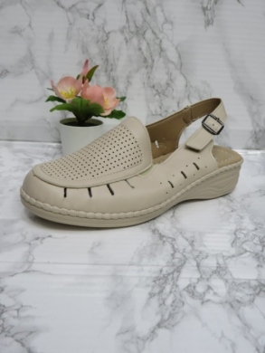 Sandały damskie na koturnie (36-41) J19-12 BEIGE
