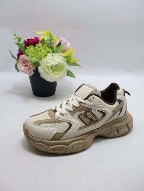 Buty sportowe damskie na płaskim (36-41) 23043 KHAKI