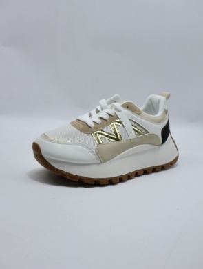Buty sportowe damskie na płaskim (36-41) 8-106 WHITE