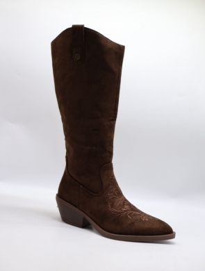 Kozaki damskie na obcasie (36-41) M1510 BROWN