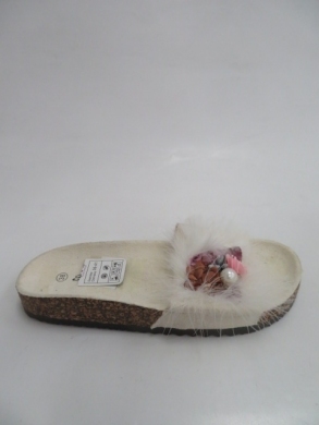 Klapki damskie z futerkiem (36-41) FRS-15 BEIGE