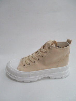 Trampki damskie na koturnie (36-41) AB974 BEIGE