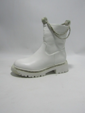 Botki damskie na płaskim (36-41) 9538 WHITE