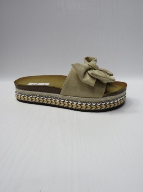 Klapki damskie na płaskim (36-41) BL430 BEIGE