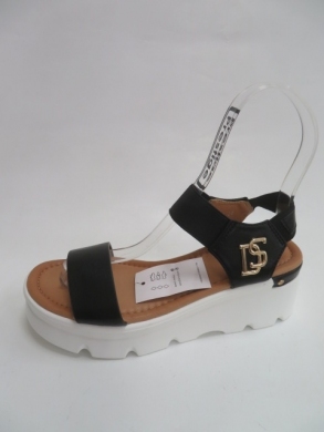Sandały damskie na koturnie (36-41) 0-41 BLACK