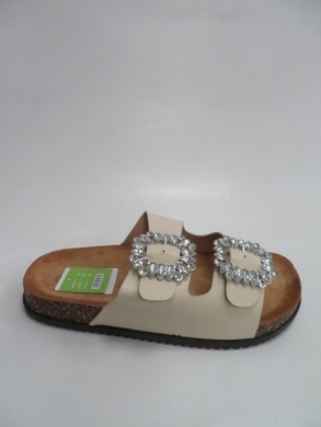 Klapki damskie na płaskim (36-41) 8051 BEIGE
