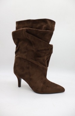 Kozaki damskie na szpilce (36-41) 6267 BROWN