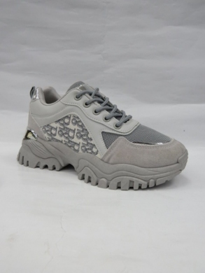 Buty sportowe damskie na płaskim (36-41) 8046 GREY