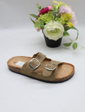 Klapki damskie na płaskim (36-41) SU035 KHAKI