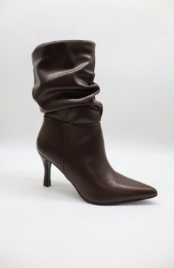 Botki damskie na szpilce (36-41) 6377A BROWN