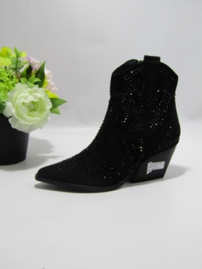 Botki damskie na obcasie (36-41) 9676A BLACK