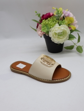 Klapki damskie na płaskim (36-41) DM598 BEIGE