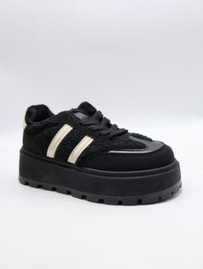 Buty sportowe damskie na płaskim (36-41) 24886 BLACK