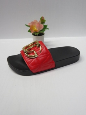 Klapki damskie na płaskim (37-41) 3308-6 RED