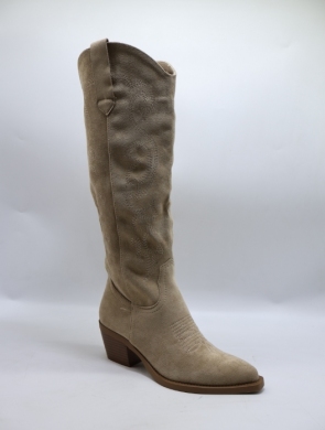 Kozaki damskie na obcasie (36-41) 7691A KHAKI
