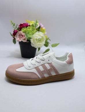 Buty sportowe damskie na płaskim (36-41) FZL-3 WHITE/PINK